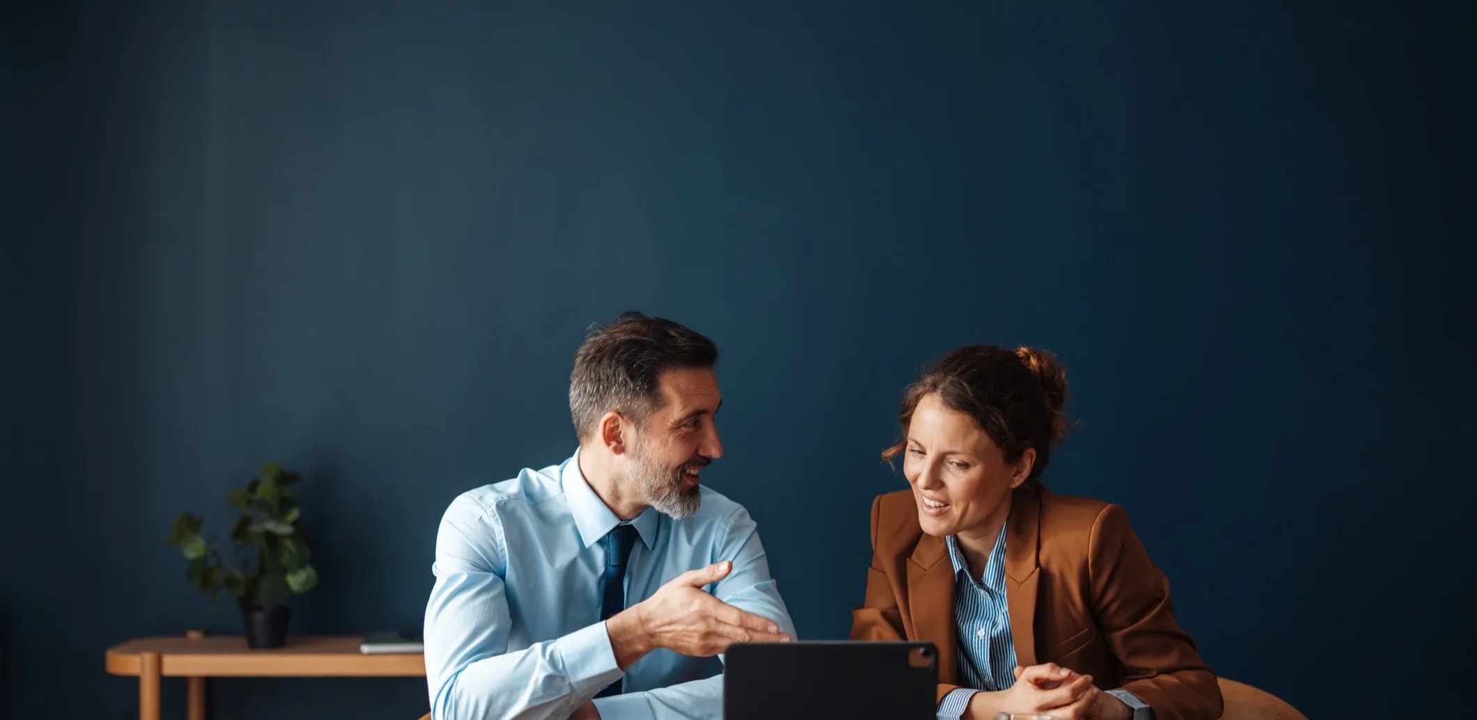 Small business team working together